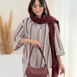 مانتو راه راه بهنوش کد 8102