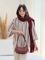 مانتو راه راه بهنوش کد 8102