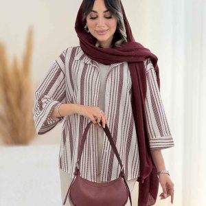 مانتو راه راه بهنوش کد 8102