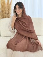 شال ابر و بادی دلارا کد 7827 - تصویر 5