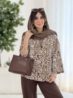 مانتو طرح پلنگی رها کد 8121 - تصویر 2