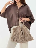 مانتو پانچ پشت چین کد 8027 - تصویر 6