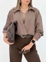 شومیز پایین گت تک جیب کد 8094 - تصویر 9