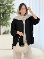 مانتو آستین بند ترمه کد 8122 - تصویر 15