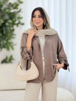 مانتو آستین بند ترمه کد 8122 - تصویر 2