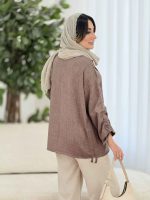 مانتو آستین بند ترمه کد 8122 - تصویر 7