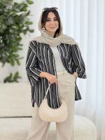 مانتو راه راه طرح دار کد 8118 - تصویر 6