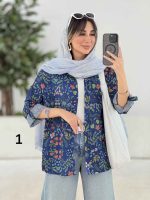 مانتو طرح گل پشت پیله کد 8198 - تصویر 10