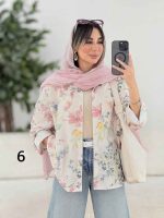 مانتو طرح گل پشت پیله کد 8198 - تصویر 15