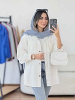 مانتو دو جیب برش دار آوا کد 8135 - تصویر 13