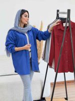 مانتو دو جیب برش دار آوا کد 8135 - تصویر 14
