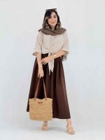 شومیز راه راه گره ای کد 8132 - تصویر 5