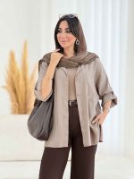 مانتو سیلک تک جیب کد 8140 - تصویر 17
