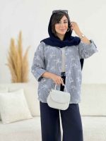 مانتو راه راه طرح پاپیون کد 8171 - تصویر 15