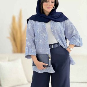 مانتو راه راه طرح پاپیون کد 8171