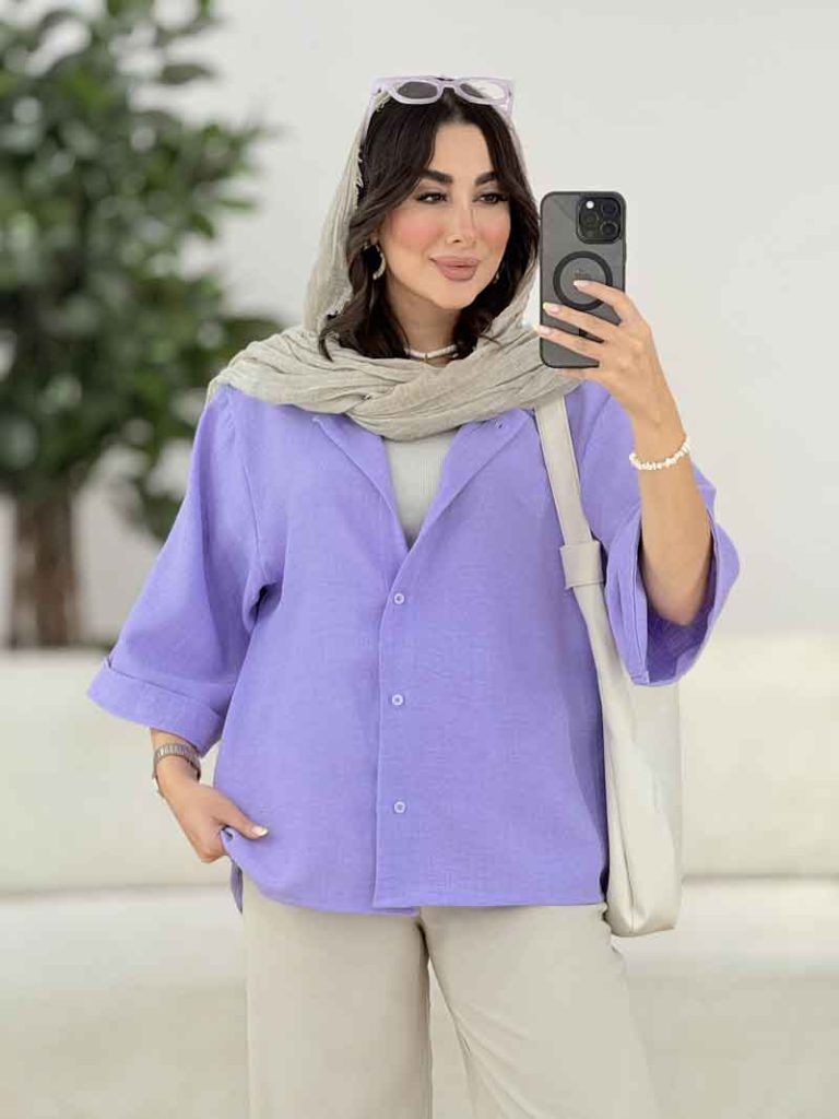 مانتو آستین پاکتی نازیلا کد 8184