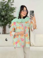 مانتو طرح گل پشت پیله کد 8198 - تصویر 4
