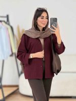 مانتو آستین پاکتی ستین کد 8180 - تصویر 17