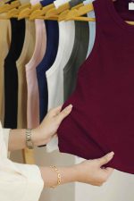تاپ حلقه ای یقه گرد کوتاه کد 8074 - تصویر 11