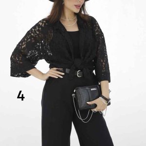 شومیز دانتل طرح دار کد 8191