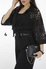 شومیز دانتل طرح دار کد 8191 - تصویر 15