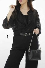 شومیز دانتل طرح دار کد 8191 - تصویر 14