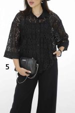 شومیز دانتل طرح دار کد 8191 - تصویر 2