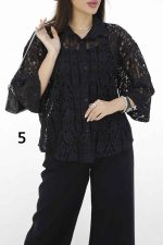 شومیز دانتل طرح دار کد 8191 - تصویر 17