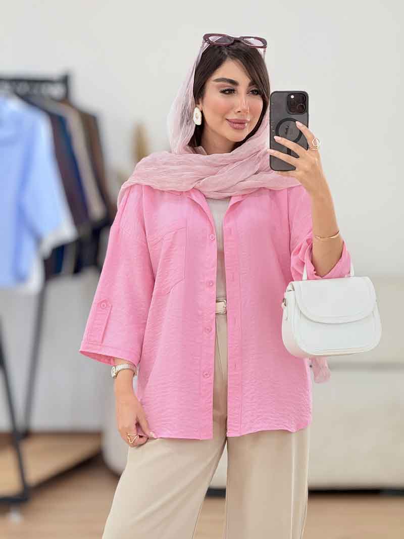 مانتو تک جیب آستین پاگن آندیا کد 8307