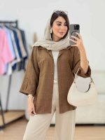 مانتو تک جیب آستین پاگن آندیا کد 8307 - تصویر 24