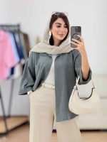 مانتو تک جیب آستین پاگن آندیا کد 8307 - تصویر 5
