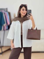 مانتو تک جیب آستین پاگن آندیا کد 8307 - تصویر 4