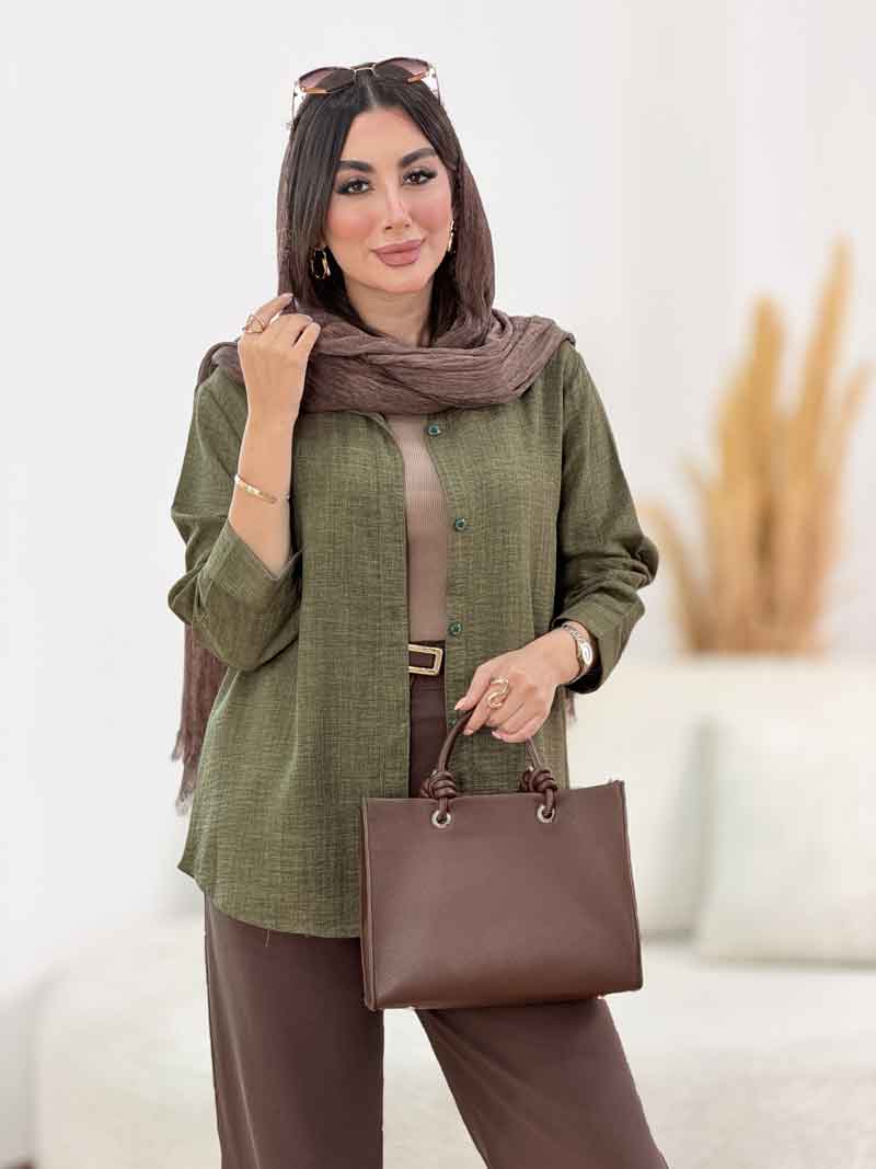 مانتو پشت پیله پاپیون دار کد 8308