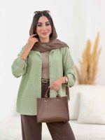 مانتو پشت پیله پاپیون دار کد 8308 - تصویر 11