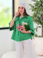 مانتو پانچ آستین پاکتی نرگس کد 8254 - تصویر 14