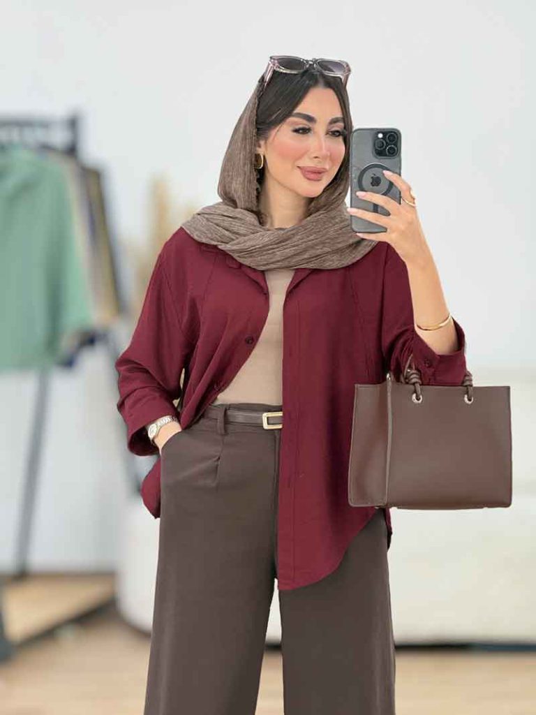مانتو برش دار هلالی کد 8306
