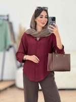 مانتو برش دار هلالی کد 8306 - تصویر 21