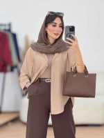 مانتو برش دار هلالی کد 8306 - تصویر 15