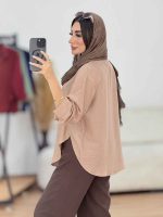 مانتو برش دار هلالی کد 8306 - تصویر 3