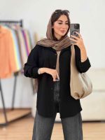 مانتو بغل سه دکمه آدریانا کد 8297 - تصویر 4
