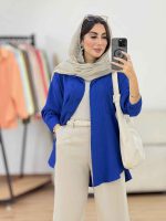مانتو بغل سه دکمه آدریانا کد 8297 - تصویر 12