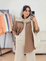 مانتو بغل سه دکمه آدریانا کد 8297 - تصویر 20