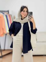 مانتو بغل سه دکمه آدریانا کد 8297 - تصویر 9