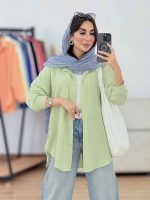 مانتو بغل سه دکمه آدریانا کد 8297 - تصویر 3