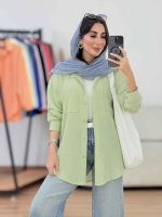 مانتو بغل سه دکمه آدریانا کد 8297 - تصویر 23