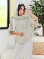 مانتو پانچ راه راه کد 8318 - تصویر 2