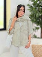 مانتو پانچ راه راه کد 8318 - تصویر 15