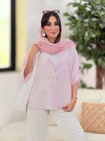 مانتو پانچ راه راه کد 8318 - تصویر 14