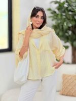 مانتو پانچ راه راه کد 8318 - تصویر 7