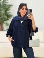 مانتو جلو چین آستین بند کد 8334 - تصویر 11